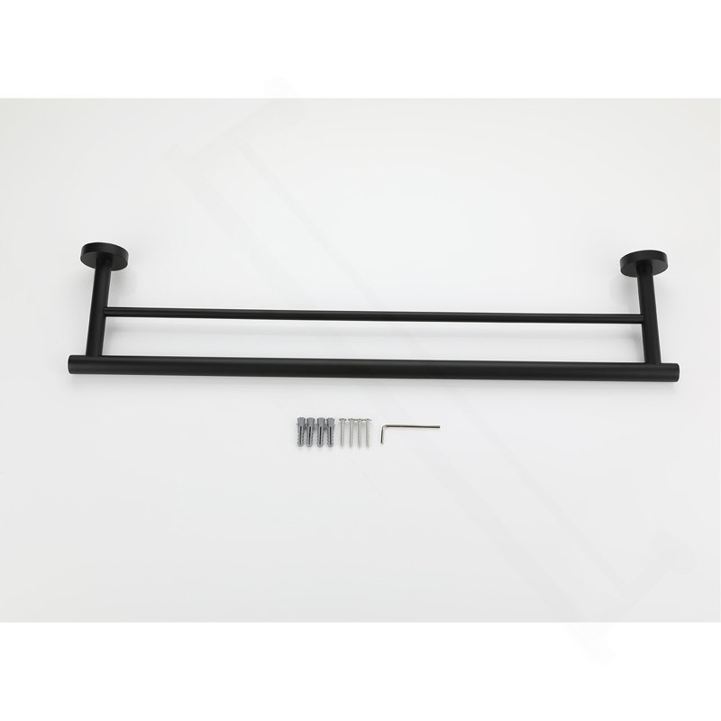 Porte-serviettes mural 23,6 po, Noir mat