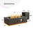 42" Rectangular Propane Fire Pit Table LED Outdoor Patio Backyard Gas Firepit Table with Golden Light Strip, 50,000 BTU Burner, Tank Storage, Glass Wind Guard, Lid and Protective Cover, Outdoor Gas Fire Pit, Patio Fire Pit Table, Backyard Fire Pit-1840370070