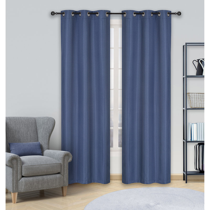 Room Darkening Curtain Pair, Blue