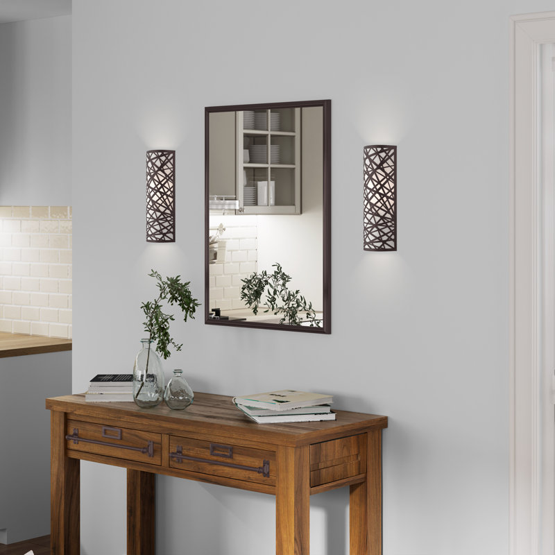 Steel Flush Mounted Sconce, Bronze