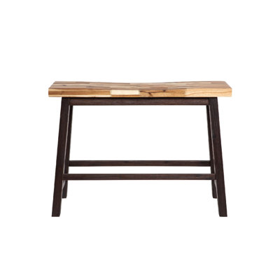 Banc Amber à hauteur de comptoir, siège brun naturel de 33 pouces, brun espresso