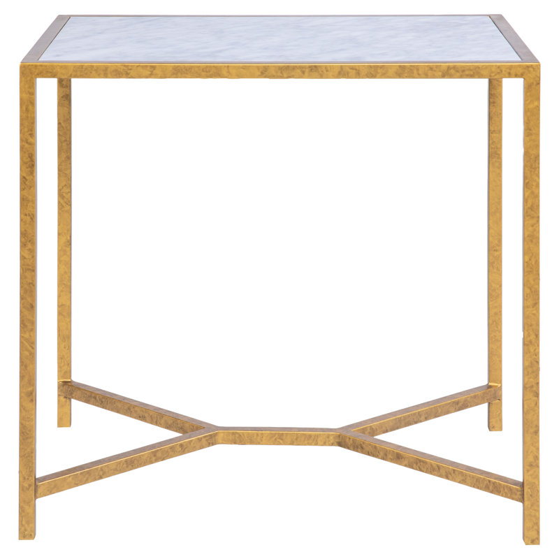 Table de bout Web Marble, Or royal