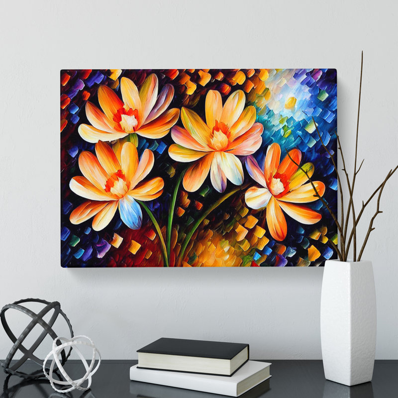 Mixed Flowers Vol.3 Abstract - Wrapped Canvas, 35cm H x 50cm W x 3cm D