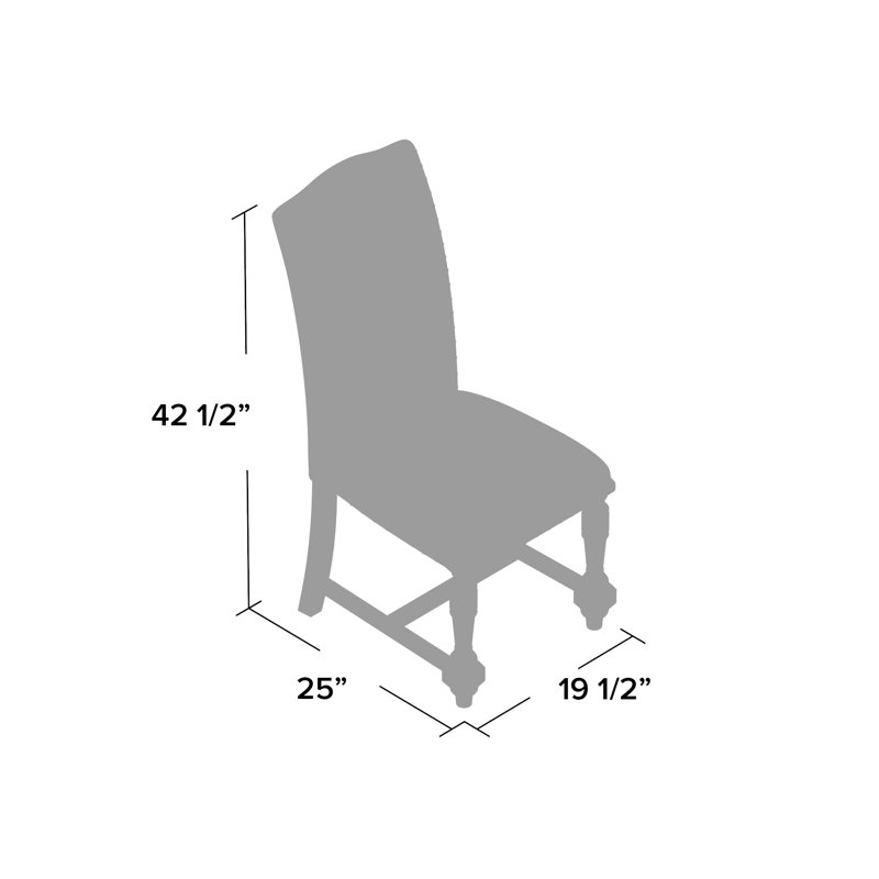 20.75'' H Upholstered Side Chair, Gray