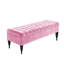 Sierra Striped Ottoman Storage Bench , Upholstered Naples Shoes Bench with Turned Wooden Legs-130119708-130119709