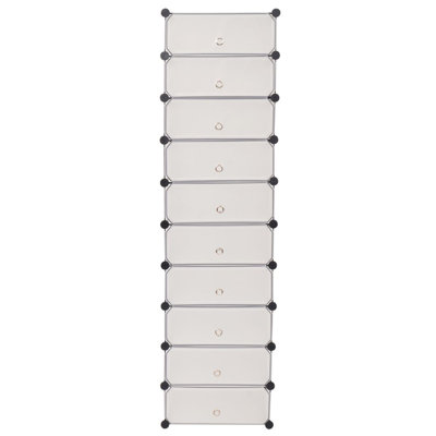 10 Pair Flip Down Shoe Storage