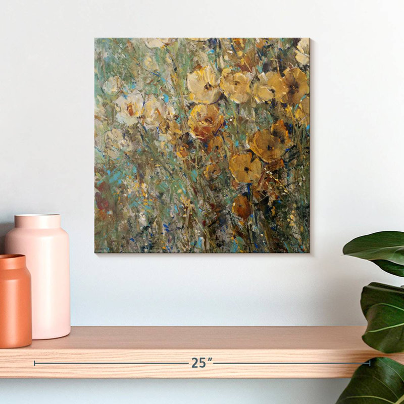 Amber Poppy Field I, 16" H x 16" W