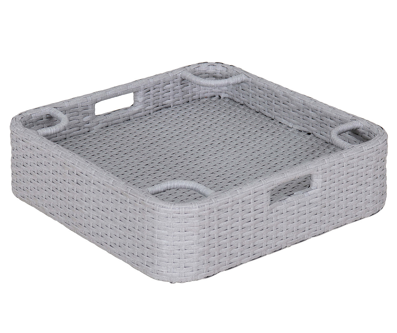 Sunjoy Wicker Floating Tray 24x24 inch Aluminum Frame Pool Tray ...