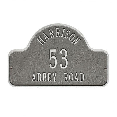 Lexy 3-Line Wall Address Plaque