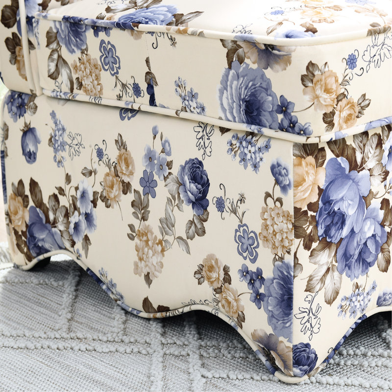 Chaise de salle à manger en flanelle Hilliard Blue