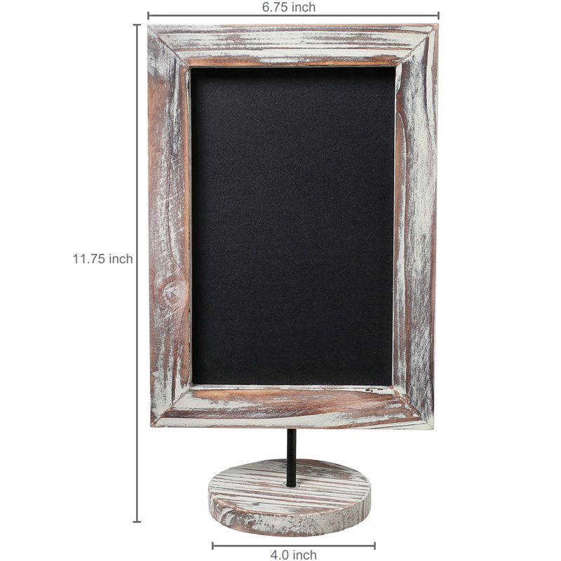 3 Piece Free Standing Tabletop Wood Decorative Message Board Chalkboard