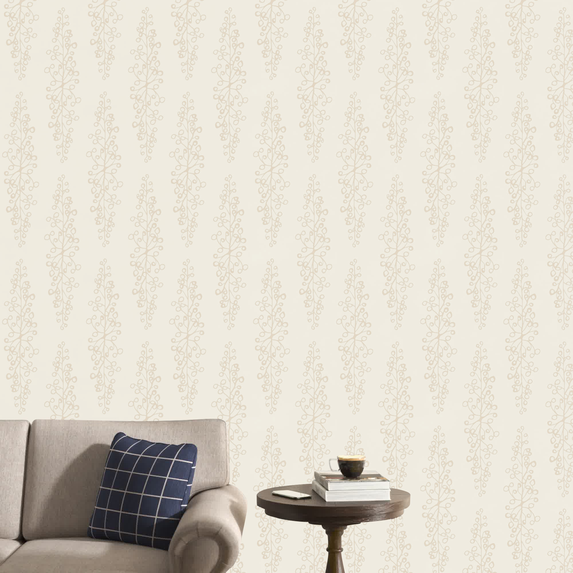 Kirk Modern Floral Wallpaper, Neutral
