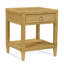Table de chevet 1 tiroir en rotin avec plateau en verre et tablette de rangement Warwick-62152049-94947149
