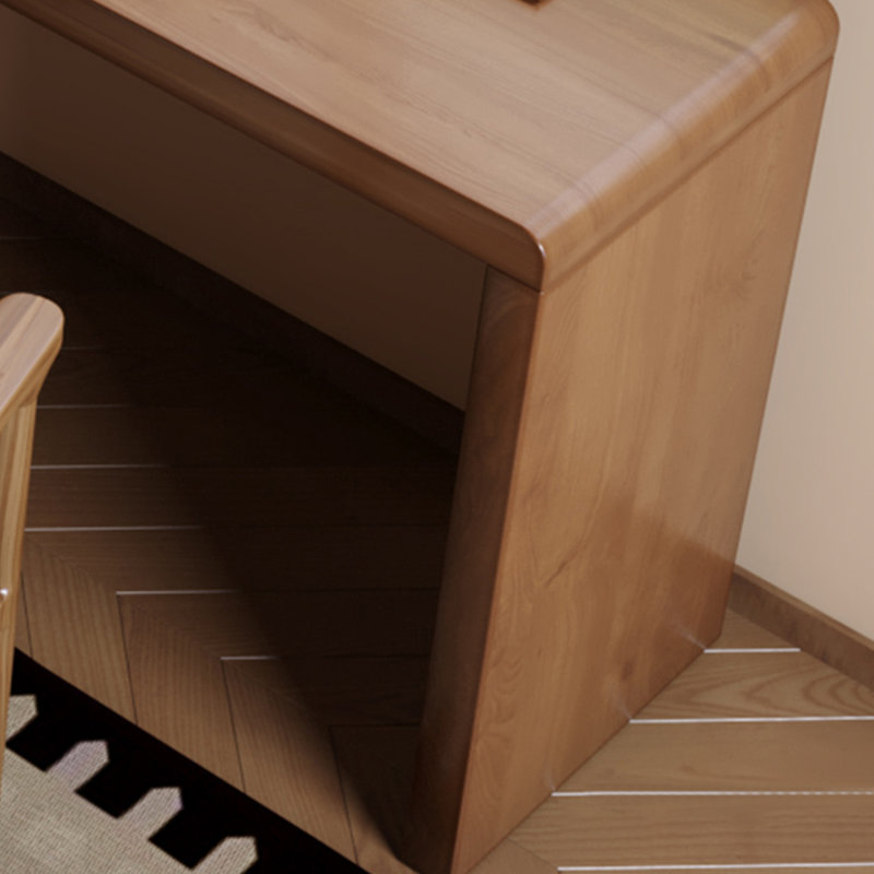 Walnut Rectangular Solid Wood Executive desk with drawers desk, 29.53" H x 62.99" W x 17.72" D