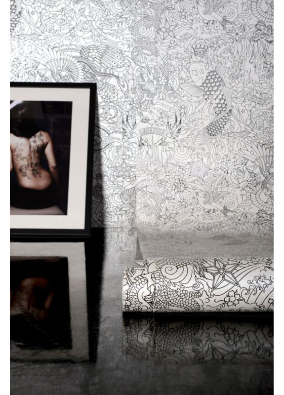 Les Papiers Wallpaper Double Roll, Argent