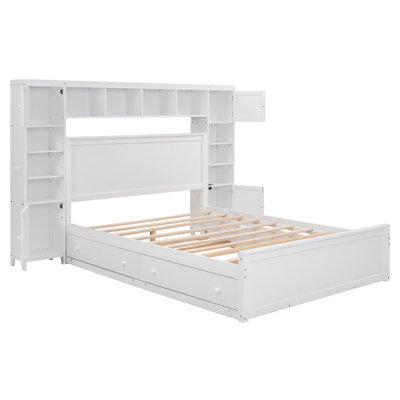 Lit en bois avec étagère à cabines Allinone et couchette à douilles