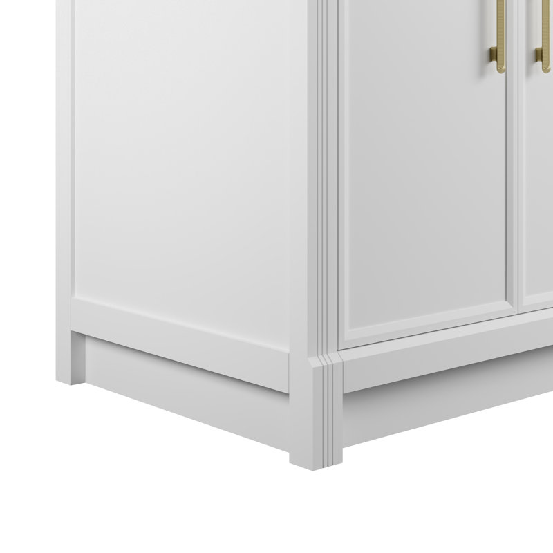 Bellshire 72" W Double Vanity, Charcoal Soapstone, Bright White