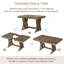 Ensemble de table de salle à manger 7 pièces Mid-Century