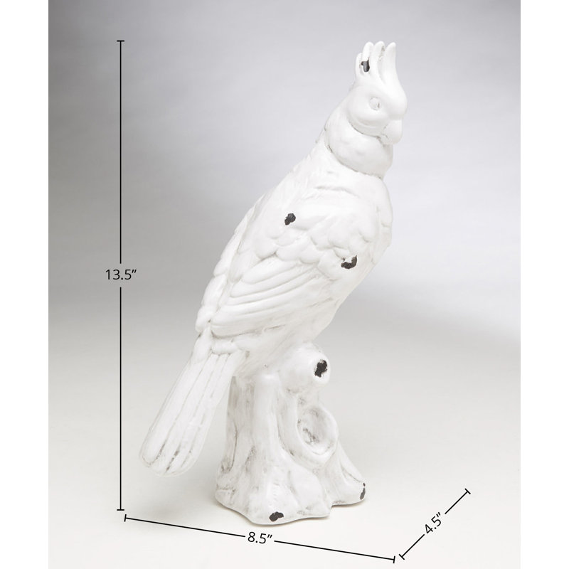 Mylah Ceramic Bird Figurine, White
