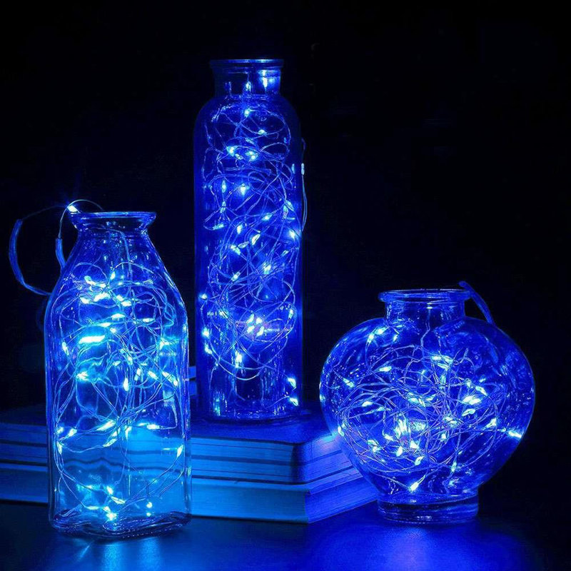 Mini guirlande de lumières, Bleu