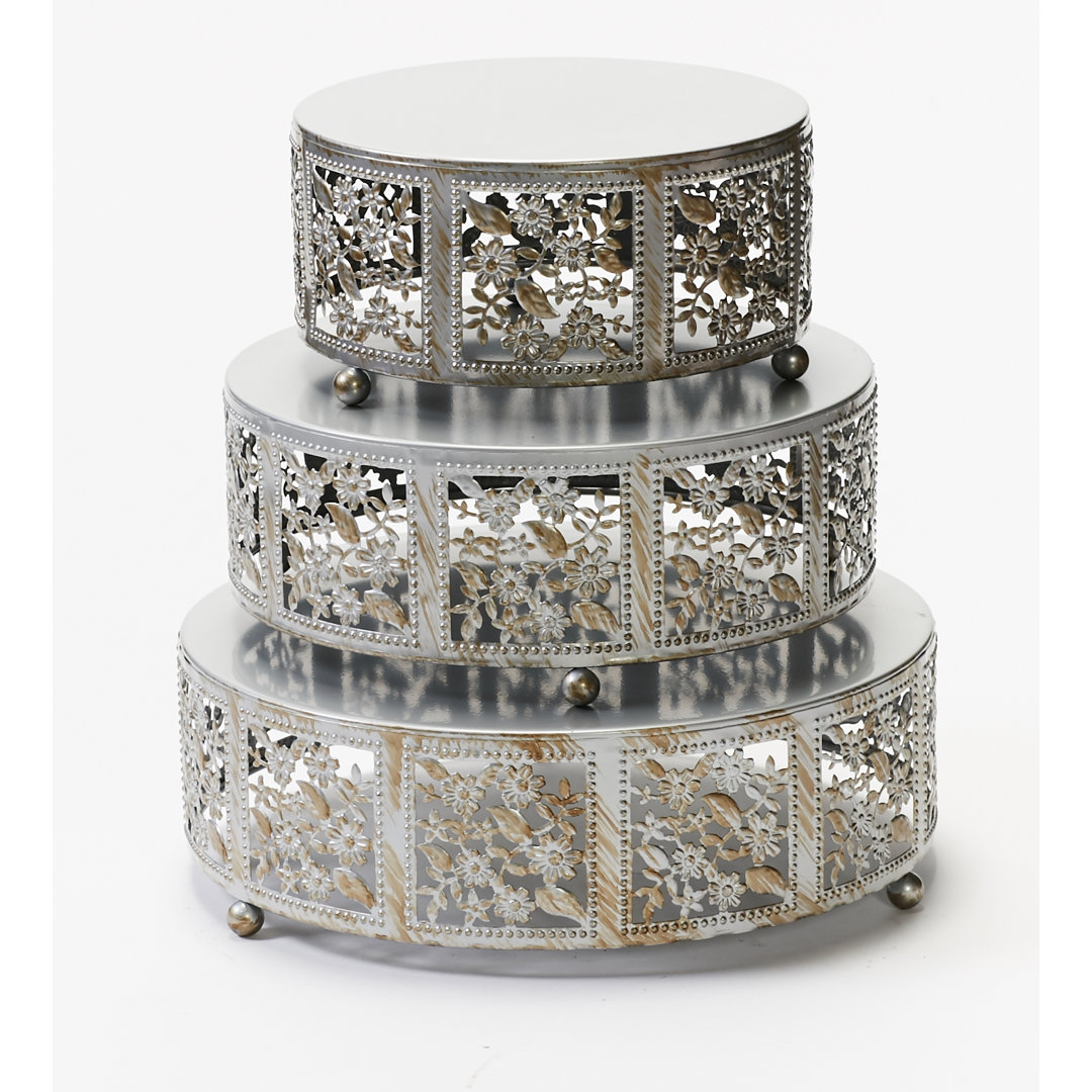 Samatha Cherry Blossum 3 Piece Cake Stand Set Charlton Home®