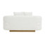 Canapé 2 places luxueux en tissu d'ameublement rembourré en tissu doux