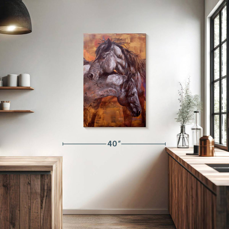 Brampt True Blue Roans, 36" H x 24" W