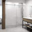 Porte de douche coulissante sans cadre avec verre transparent 3/8 po l 56-60 po x H 78 po Hamilton-89151703