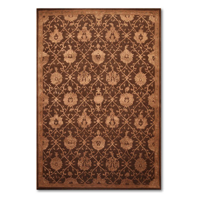 Tapis brun en laine touffeté à la main 5 pi 6 po x 8 pi 6 po Palomar