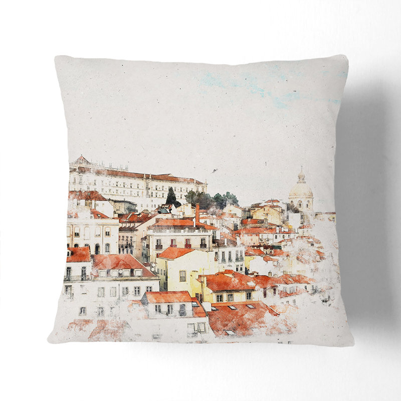 Square Throw Cushion, 40cm H x 40cm W x 15cm D