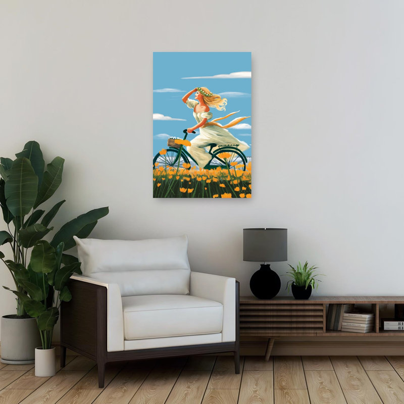 Impression d'art mural abstrait printemps été, 36" H x 24" W
