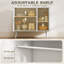 Buffet 36 po, armoire avec tablettes réglables, blanc