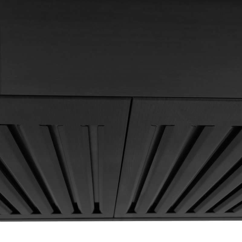 48" 400 CFM Convertible Wall Mount Range Hood, Black Stainless Steel