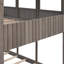 Lit superposé en bois massif gris antique - Créez un espace de couchage confortable avec fenêtre et rendez la chambre à coucher plus fonctionnelle-733347505
