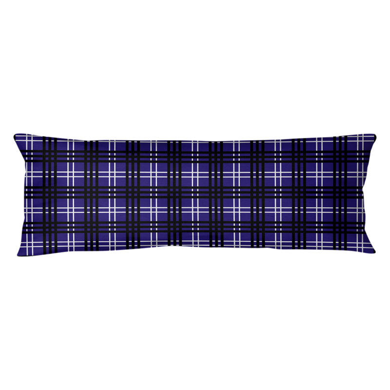 Polyester Medium Pillow, Purple/White/Black, Plush Fleece