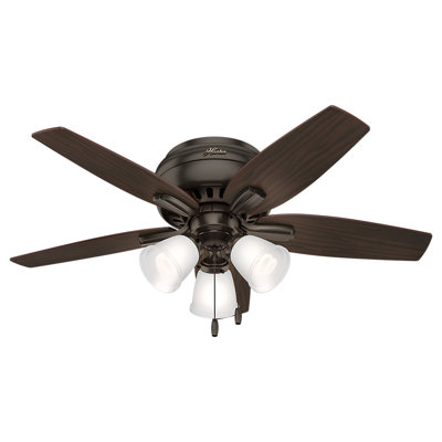 Ventilateur de plafond encastré traditionnel à 5 pales de 42 po avec lumières et chaînes de traction Newsome