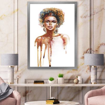 Portrait de femme afro-américaine XIII - Peinture sur toile