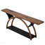 Console 70,87 po, 2 niveaux, cadre demi-lune pour le salon - brun / noir