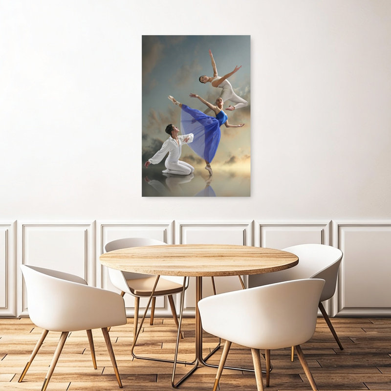 «Ethereal Ballet Dance Contemporary Dramatic Elegant Landscape Nature», reproduction d'art murale, H 48 po x l 32 po