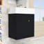 Meuble-lavabo flottant moderne avec lavabo en céramique, porte à motif de vagues et tablettes de rangement Maurice-2090587526