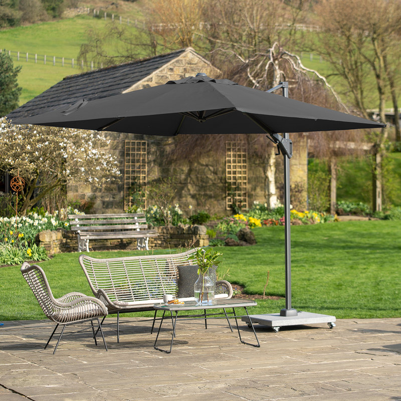 Aarne 270cm Cantilever Parasol, Grey