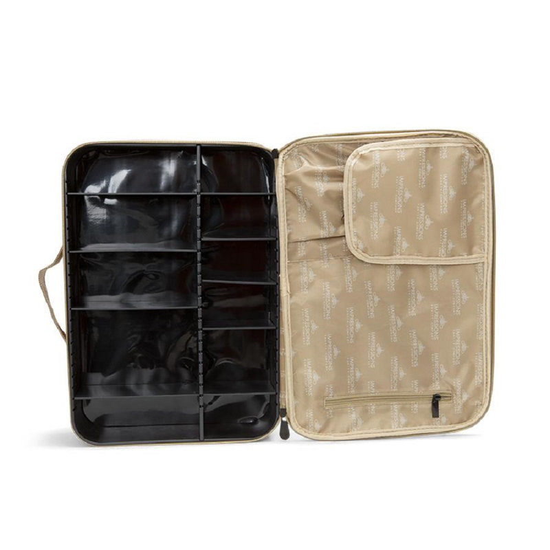 SLAYssentials Cosmetic Bag Makeup Travel Bag Organizer with Adjustable Dividers Vanity Organizer, Beige