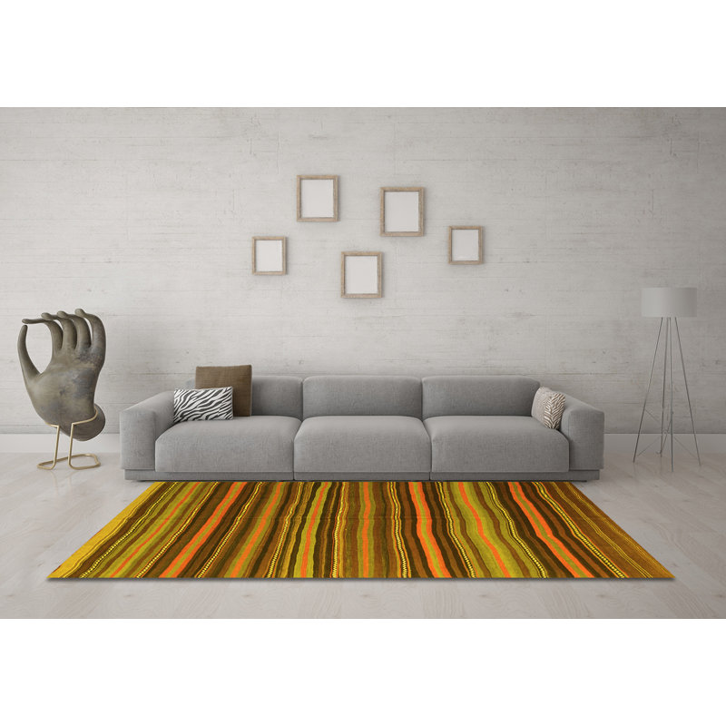 Langelihle Washable Southwestern Indoor Rug, Round 3'