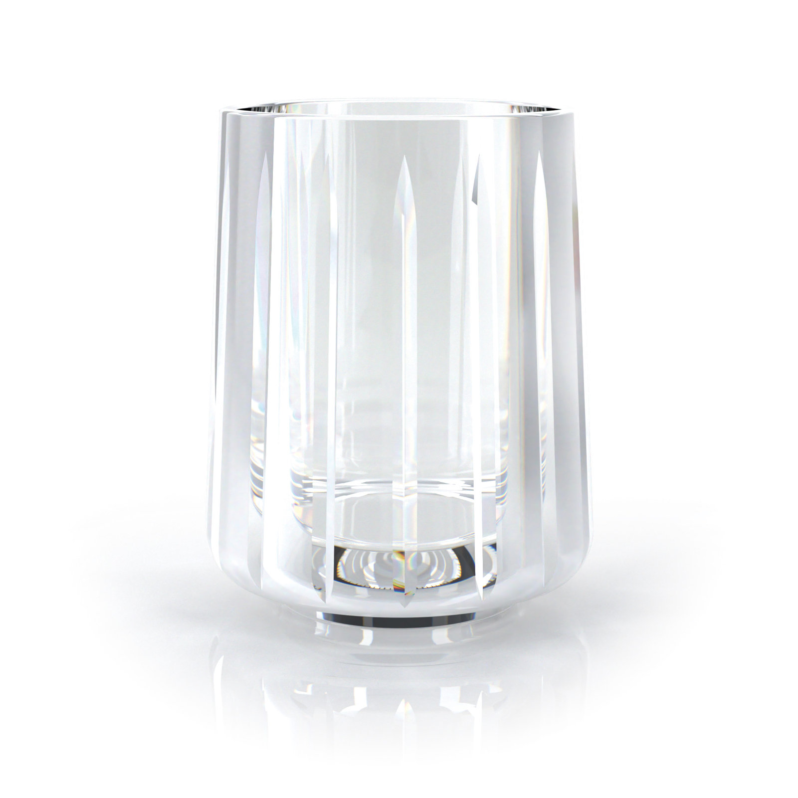Mae Ribbed Crystal Drinking Glass