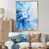 Toile avec cadre flottant or