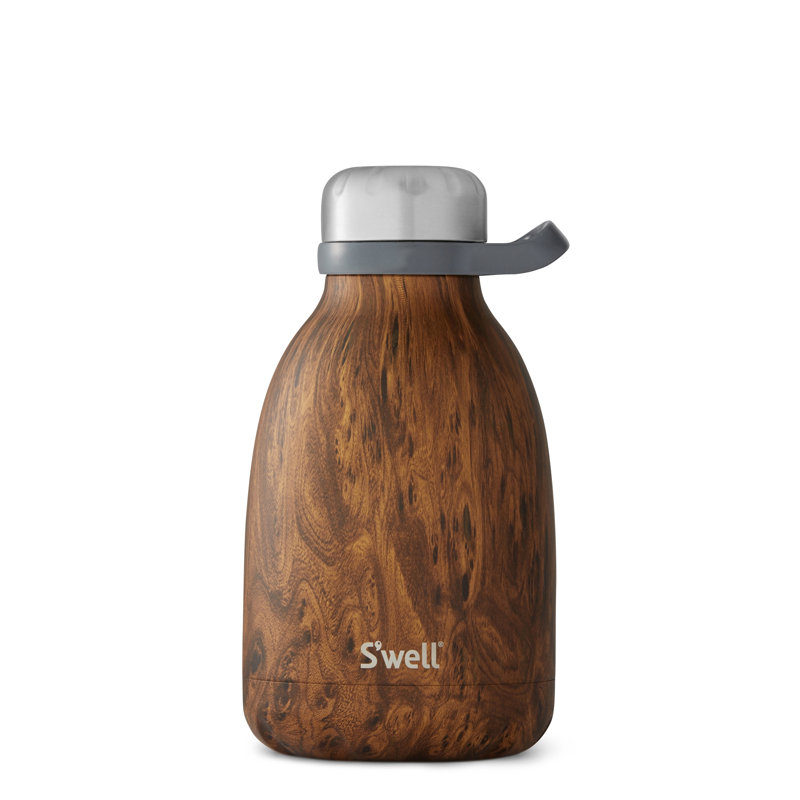 S'well Stainless Steel Roamer Bottle - 40 Fl Oz - Triple-Layered Vacuum-Insulated Containers, Teakwood
