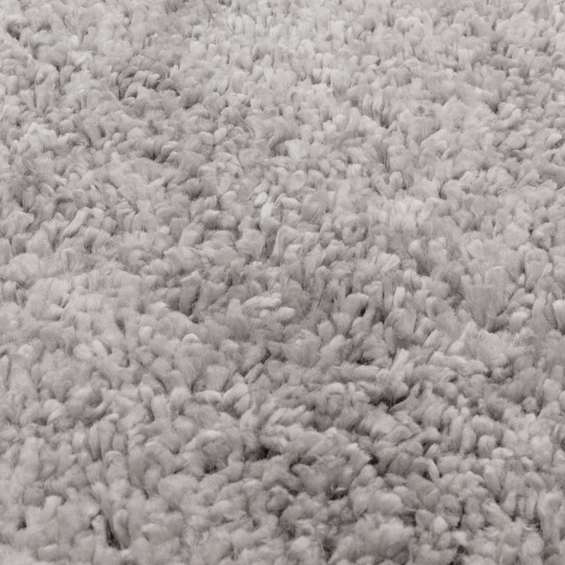 Cosy Soft Shaggy Light Grey Rug, Rectangle 160 x 230cm