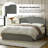 Lizette 80.5" Hydraulic Lift Up Storage Upholstered Platform Bed with Wingback Headboard-102476775