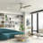 Brahm 56" Indoor Brushed Stainless Steel Ceiling Fan with Integrated LED and Remote Control Included-1164227624