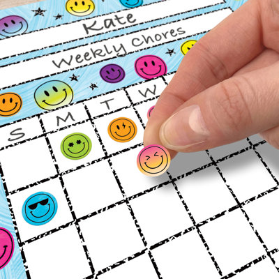 Ensemble de mini-autocollants visages souriants 4Ever Smiley faces, 1144 par paquet, 6 paquets